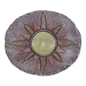Accent Plus Glow-in-the-Dark Sun Resin Stepping Stone