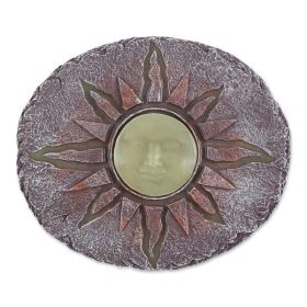 Accent Plus Glow-in-the-Dark Sun Resin Stepping Stone