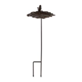 Songbird Valley Cast Iron Leaf Bird Bath on Stake