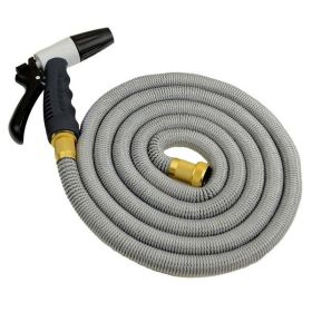 HoseCoil Expandable 25' Grey Hose Kit w/Nozzle & Bag