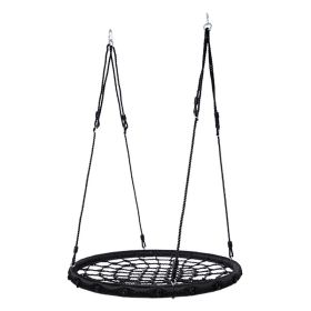 Detachable Spider Web Tree Swing Outdoor Safe and Durable Kids Hanging Platform Swing Seat for Children Adults Backyard Garden - 24 inches