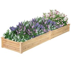 Wooden Vegetable Raised Garden Bed for Backyard Patio Balcony - as show
