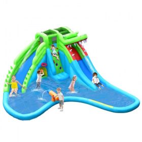 7 in 1 Inflatable Bounce House with Splashing Pool - As the picture shows
