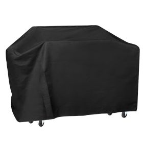 57-inch BBQ Grill Cover Weather Resistant Outdoor Barbeque Grill Covers UV Resistant - Black
