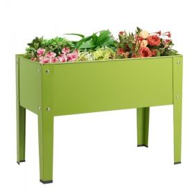 24.5 x 12.5 Inch Outdoor Elevated Garden Plant Stand Flower Bed Box - Fruit green