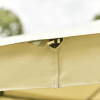 Patio Gazebos for Patios Double Roof Soft Canopy Garden Backyard Gazebo for Shade and Rain,Beige - Beige