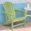 Patio Chairs Weather Resistant Outdoor Chairs for Lawn, Deck, Backyard, Garden, Fire Pit, Plastic Outdoor - Green