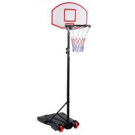 Portable Outdoor Adjustable Basketball Hoop System Stand  - Black & Red - Exercise & Fitness
