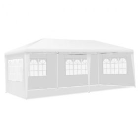 10 x 20 Feet Outdoor Party Wedding Canopy Tent with Removable Walls and Carry Bag - white