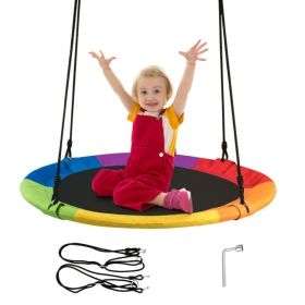 40 Inch Flying Saucer Tree Swing Outdoor Play for Kids - as show