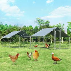 Large Walk In Chicken Coop w/ Roof Cover Backyard - PS7230+