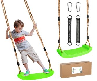 Fun Toys, Tree Swing Toys, Swing Surfing Board, Outdoor Toys for Child Play in Backyard Playground - Green