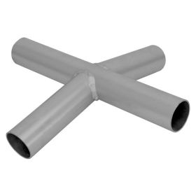 1-3/8" Low Peak 4-Way Canopy Fitting - Peak - Gray Powder Coated