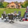 MEOOEM Patio Textilene Swivel Chairs 2PCS Outdoor Dining Chairs with Mesh Fabric Weather Resistant Furniture for Garden Backyard - default