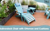 TALE Adirondack Chair Backyard Furniture Painted Seat Pillow Blue - Blue