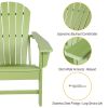 Patio Chairs Weather Resistant Outdoor Chairs for Lawn, Deck, Backyard, Garden, Fire Pit, Plastic Outdoor - Green