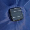 9 Ft Market Outdoor Aluminum Table Umbrella with Solar LED Led lights and Push Button Tilt - Navy Blue