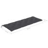 Backyard Patio Fabric Cushion for Swing Chair And Length Chairs - Anthracite - 59.1"