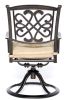 Patio Glider Chairs, Swivel Rocker, Garden Backyard Chairs Outdoor Patio Furniture 2 Pcs Set - With Cushion - Alum