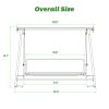 Outdoor Patio 3seater Metal Swing Chair Swing bed with Cushion and Adjustable Canopy Champagne Color  - Champagne