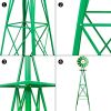 8ft Windmill Backyard, Ornamental Windmills for The Yard, More Weather Resistant Outdoor Garden Windmill Decor, Decoration Weather Vane XH - Green