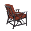 Haywood KD Aluminum X Back Stationary Spring Chairs 2PCS SET - With Cushion - Alum