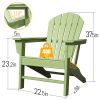 Patio Chairs Weather Resistant Outdoor Chairs for Lawn, Deck, Backyard, Garden, Fire Pit, Plastic Outdoor - Green