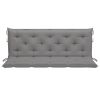 Backyard Patio Fabric Cushion for Swing Chair And Length Chairs - Gray - 59.1"