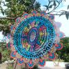 3D Metal Wind Chime Garden Color Wind Chimes Outdoor Backyard Decoration - 30*38cm
