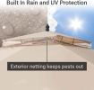 10x12 Outdoor Gazebo for Patios Canopy with Mosquito Netting for Lawn Garden Backyard - Khaki