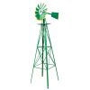 8ft Windmill Backyard, Ornamental Windmills for The Yard, More Weather Resistant Outdoor Garden Windmill Decor, Decoration Weather Vane XH - Green