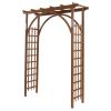 Free shipping 7FT  Beautiful And Practical Garden Arch Dark Brown YJ - Brown