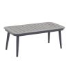 grey aluminum coating 4 Piece Aluminum Patio Seating Group - Gray