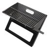 Portable Charcoal Grill Space-saving & Foldable BBQ Barbecue Grill, Large Grilling Surface and Capacity Grill for Camping - Black