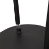 Outdoor Side Table Aluminum Unique Shape Weather Resistant Patio Coffee Table Bedside Table, Black - M