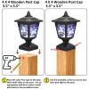 Garden & Patio Landscape Decoration Lighting Solar Post Lights 2 Pcs Set - Blue-Violet - Plastic