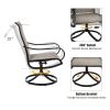MEOOEM Patio Textilene Swivel Chairs 2PCS Outdoor Dining Chairs with Mesh Fabric Weather Resistant Furniture for Garden Backyard - Metal