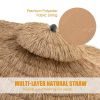 9 Feet Thatched Tiki Umbrella with 8 Ribs - Natural