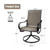 MEOOEM Patio Textilene Swivel Chairs 2PCS Outdoor Dining Chairs with Mesh Fabric Weather Resistant Furniture for Garden Backyard - default