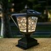 Garden & Patio Landscape Decoration Lighting Solar Post Lights 2 Pcs Set - Warm White - Plastic