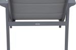 Modern Muse Aluminum Modern Coffee table and chair 5 pcs Set - Charcoal