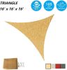 Sun Shade Sail Triangle UV Block Canopy for Patio Backyard Lawn Garden,16' x 16' x 16',Sand - Sand