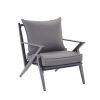 grey aluminum coating 4 Piece Aluminum Patio Seating Group - Gray
