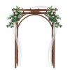 Free shipping 7FT  Beautiful And Practical Garden Arch Dark Brown YJ - Brown